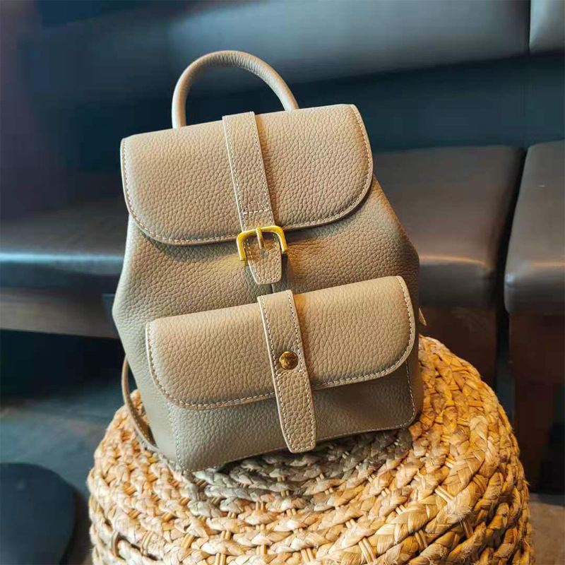 Luxury Bags Brands For Women - Genuine Cowhide Leather Women's Backpack Luxury