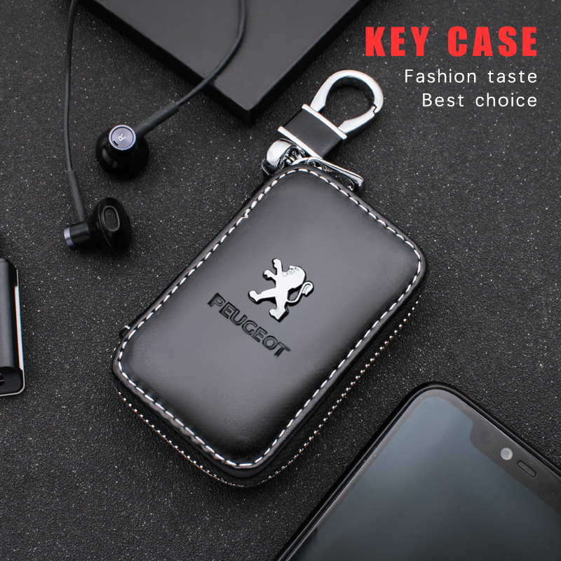Key Holder Leather Pouch - Car Key Case Leather Fashion Badge