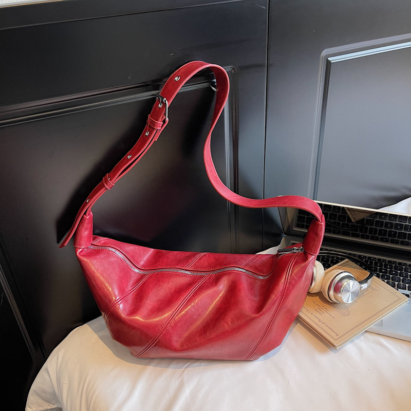 Luxury Bags On Sales - PU Zipper Large Capacity Shoulder Bags