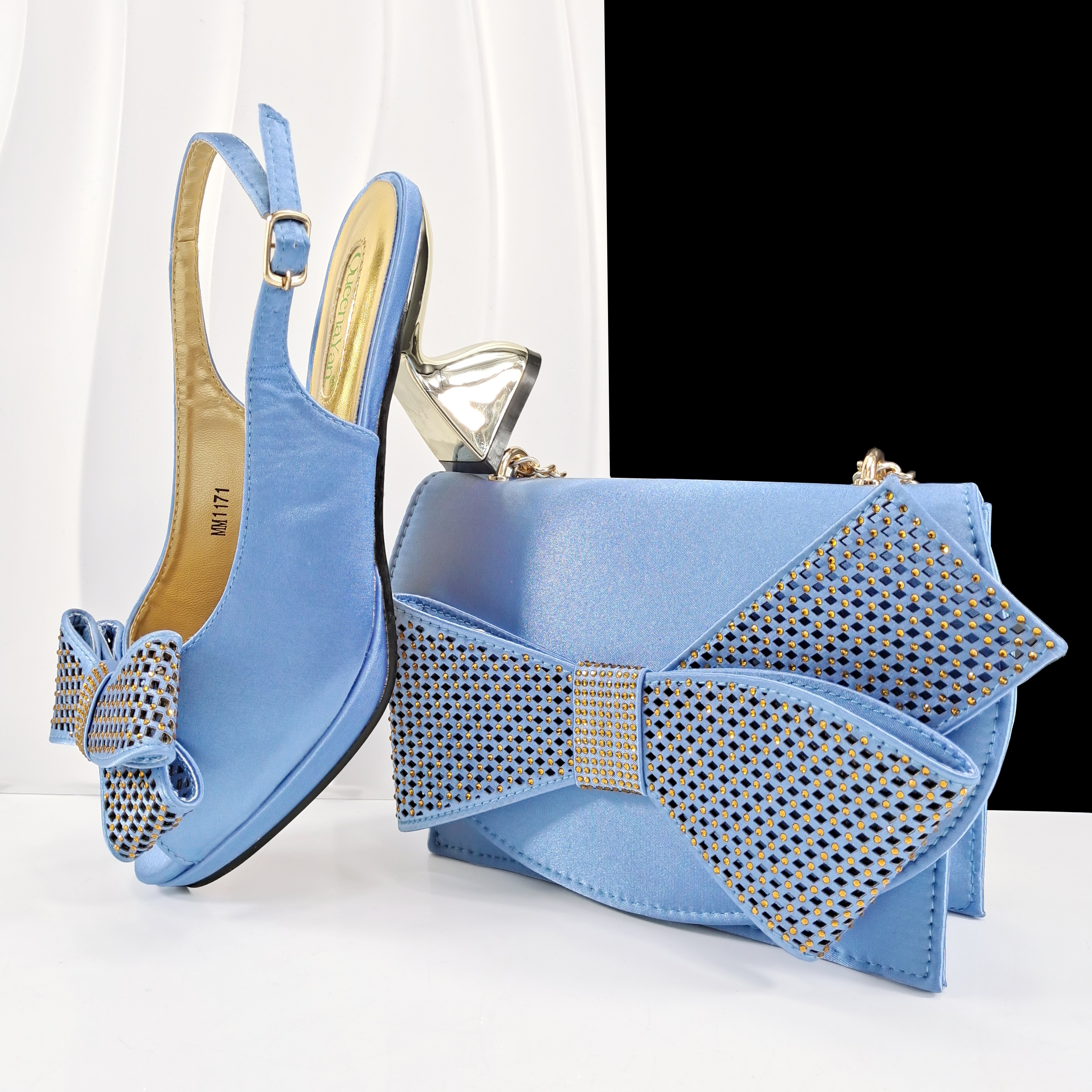 Luxury Bags For Women - Queena Yan Sky Blue Color Peep