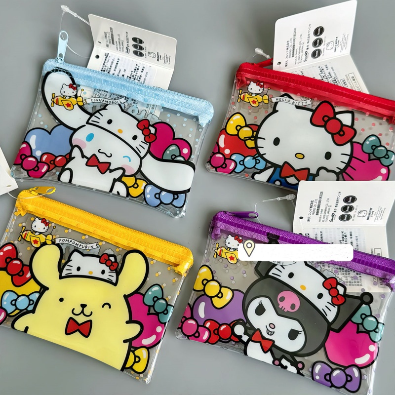 Accordion Wallet Zip - Kawaii Sanrio Hello Kitty Kuromi Hangyodon