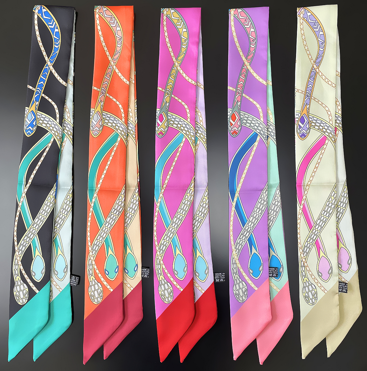 Luxury Bags Brand - New Brand Design Colored Snake Twill