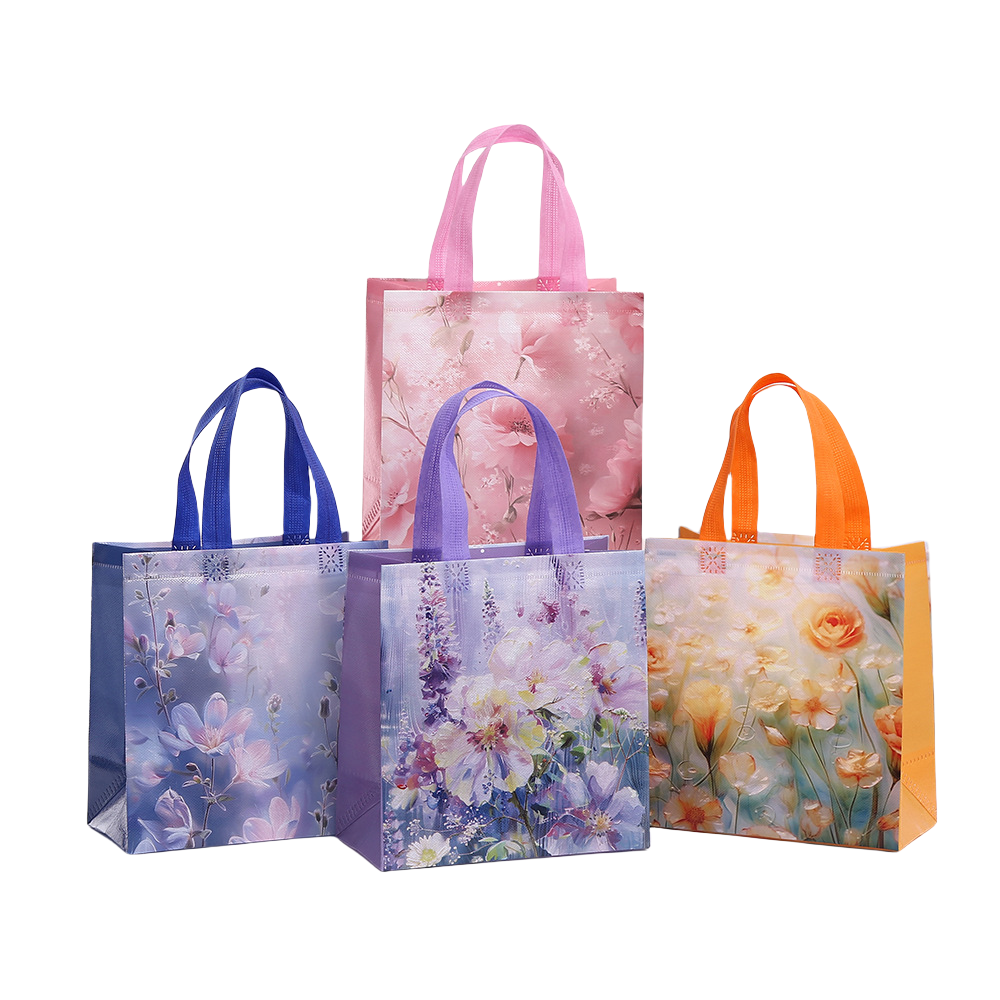 Luxury Bags For Kids - LPZHI watercolor floral gift wrapping bags
