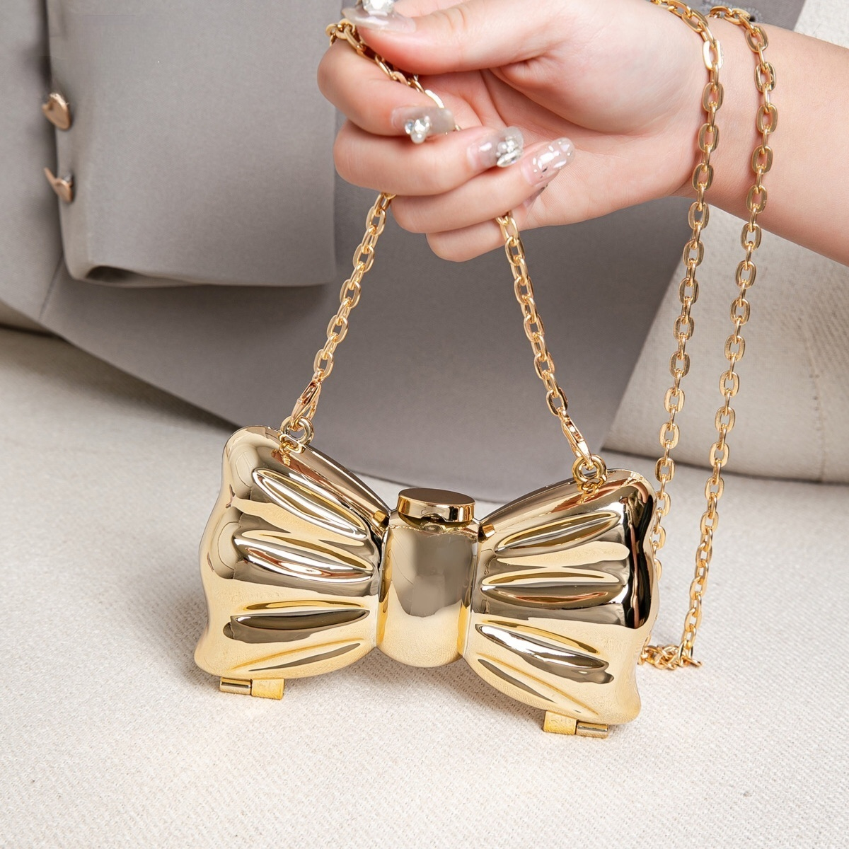 Luxury Bags For Women - Luxury Fashion Metal Mini Handbag with
