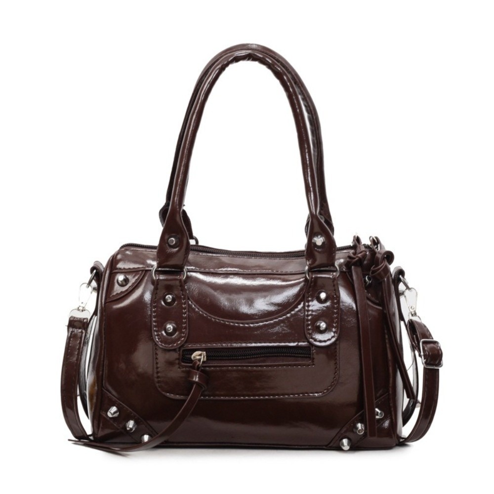 Fashion Rivets Pillow Bag Larg - Top Handle Patent Bag のレビューと価格