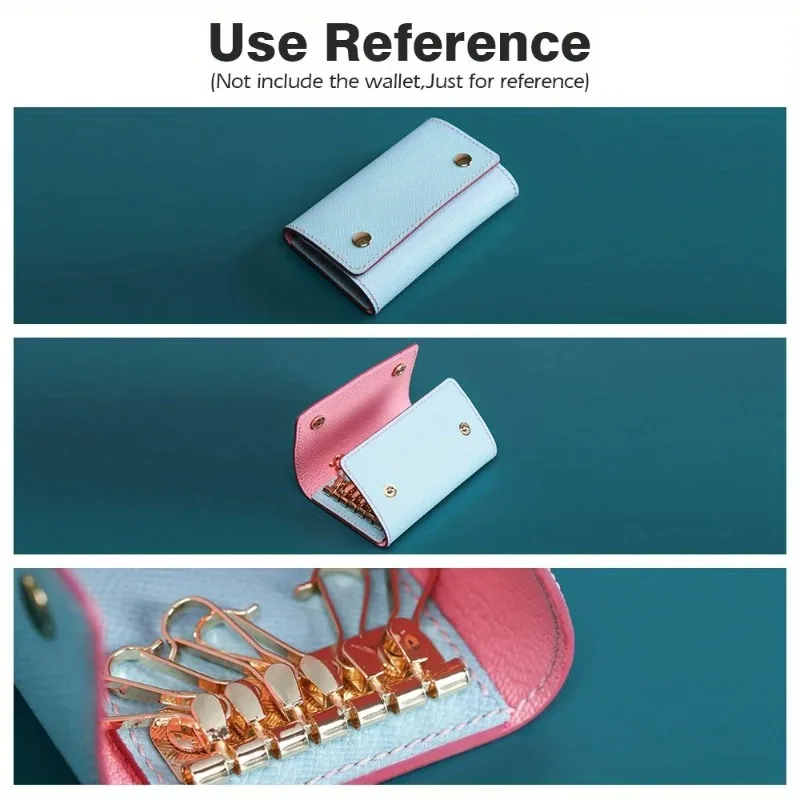 1PC Wallet Key Row 6 Hooks Key - Key Holder Leather Pouch のレビューと価格