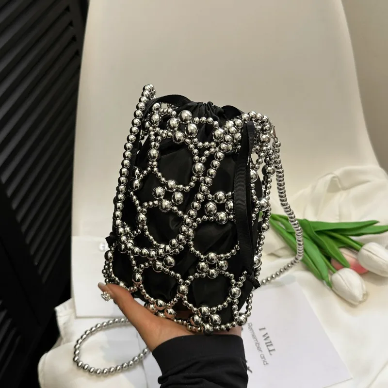 Beading White Bucket Shoulder  - Luxury Bags On Sales のレビューと価格