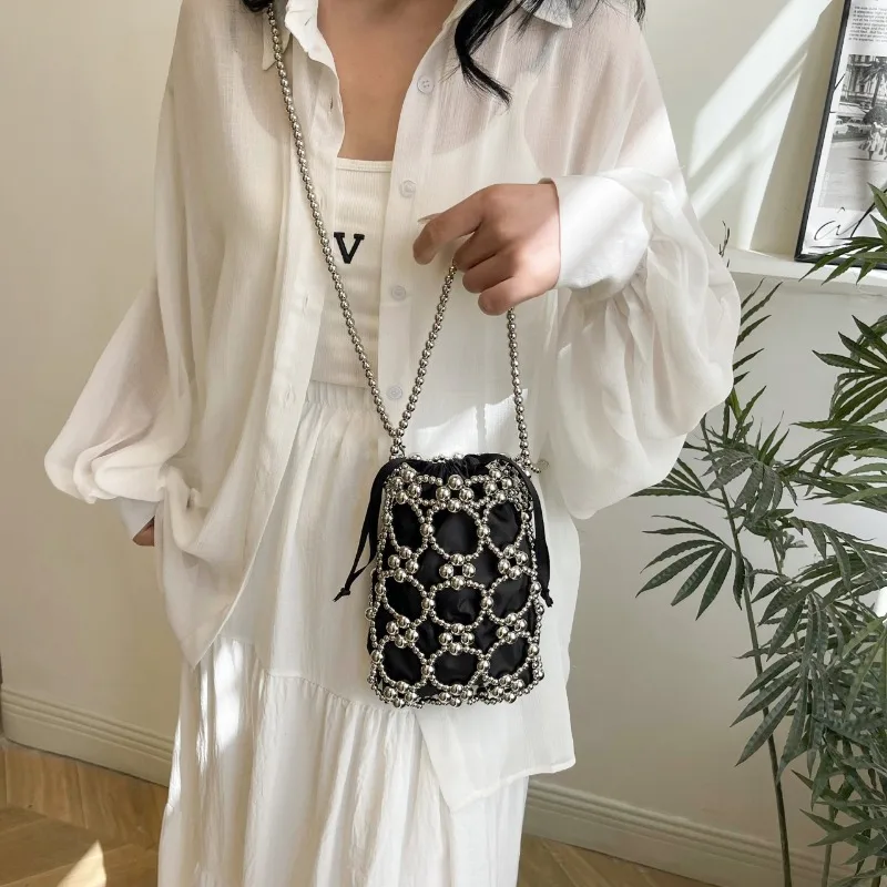 Beading White Bucket Shoulder  - Luxury Bags On Sales のレビューと価格