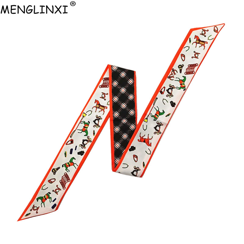 Horse Plaid Skinny Scarf Women - Luxury Bags Brand のレビューと価格