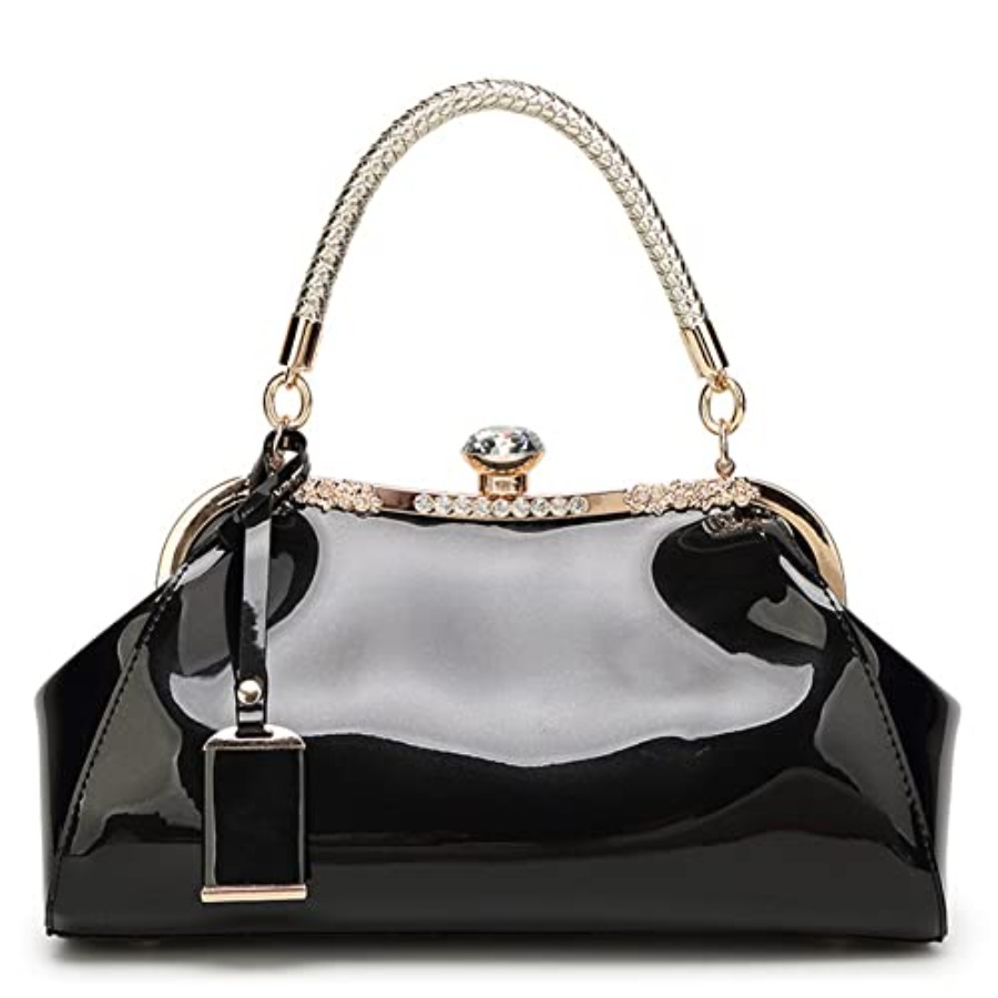 Glossy Patent Leather Handbag  - Top Handle Patent Bag のレビューと価格