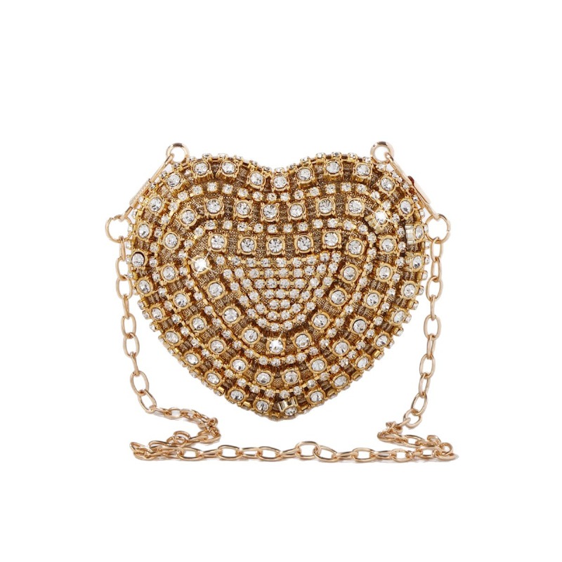 Mini Heart-shaped Diamond Sett - Luxury Bags For Women のレビューと価格