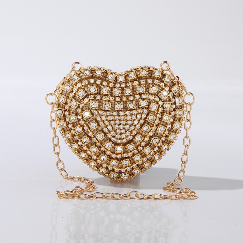 Mini Heart-shaped Diamond Sett - Luxury Bags For Women のレビューと価格