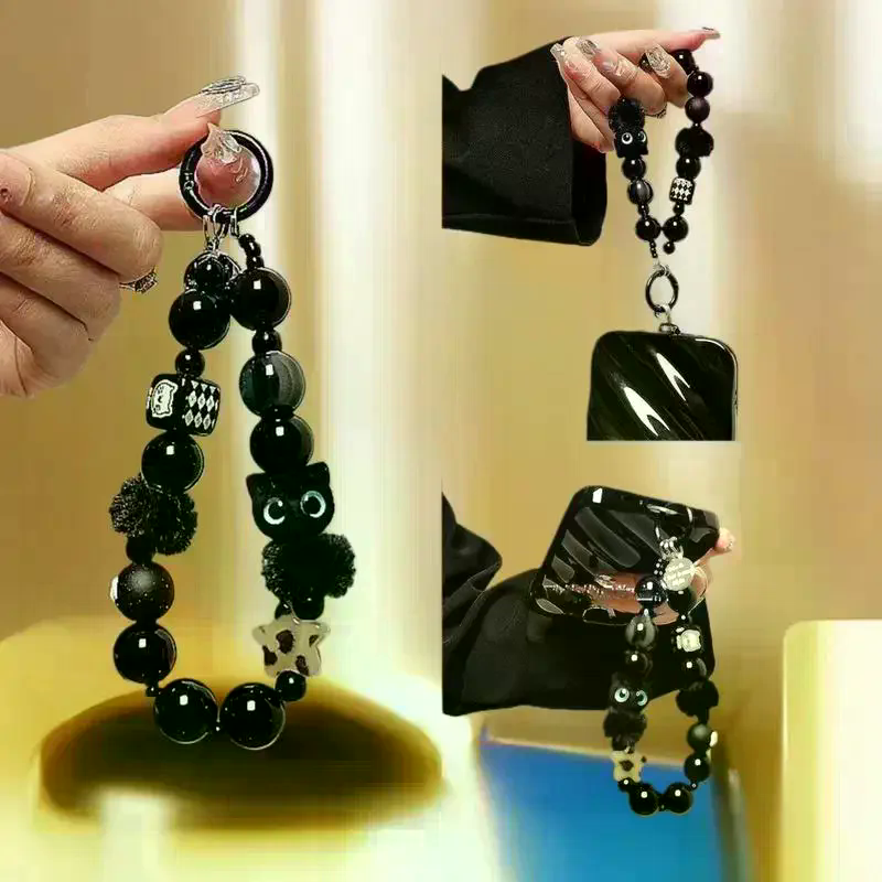 Luxury Black Fluffy Cat Phone  - Luxury Bags For Women のレビューと価格