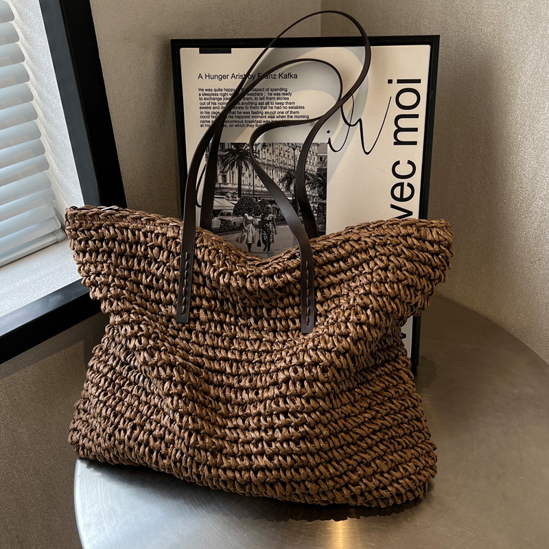 Straw Woven Tote Bags Casual L - Luxury Bags Big のレビューと価格