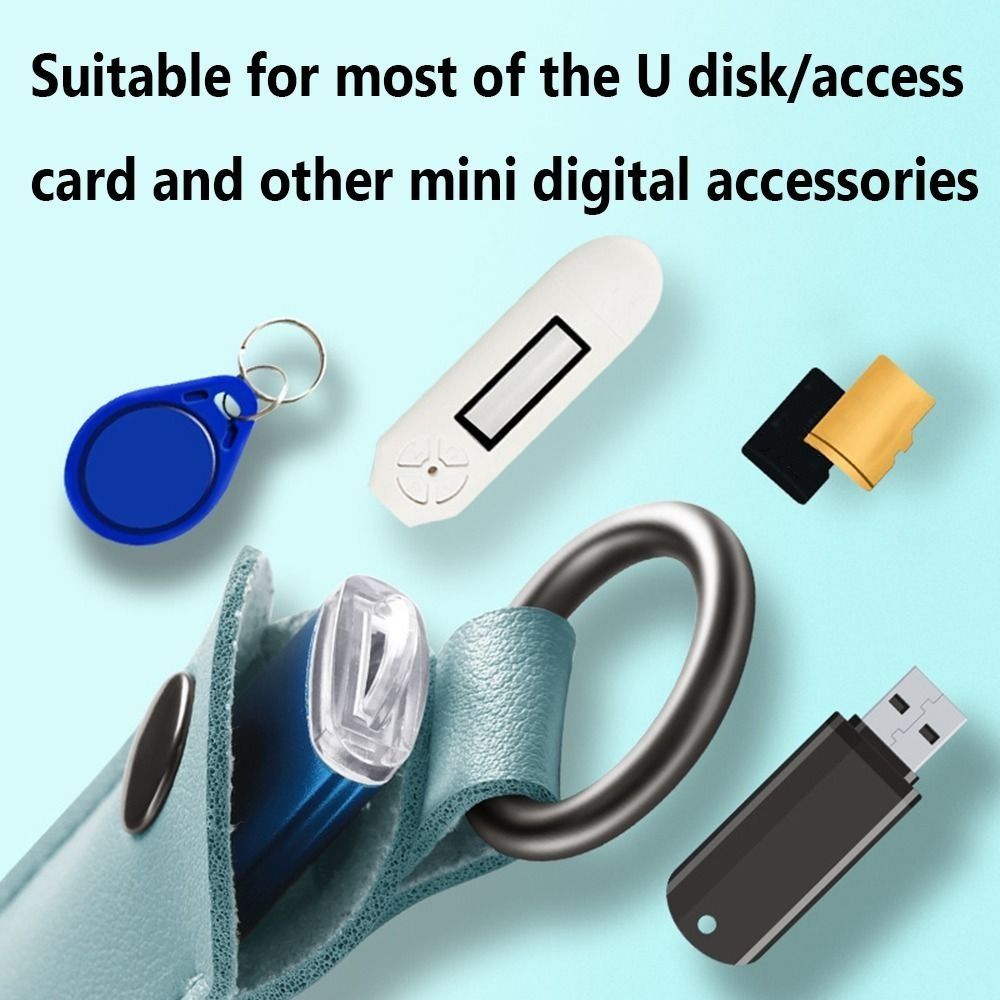 8 Colors U Disk Pouch Key Ring - Key Holder Leather Pouch のレビューと価格