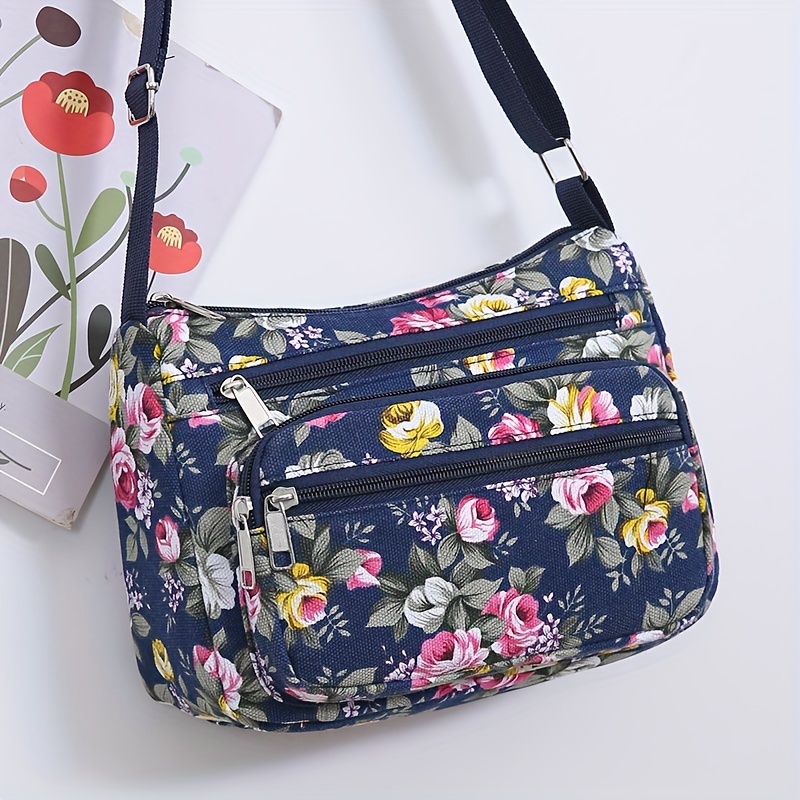 Stylish Floral Crossbody Bag,  - Accordion Wallet Zip のレビューと価格