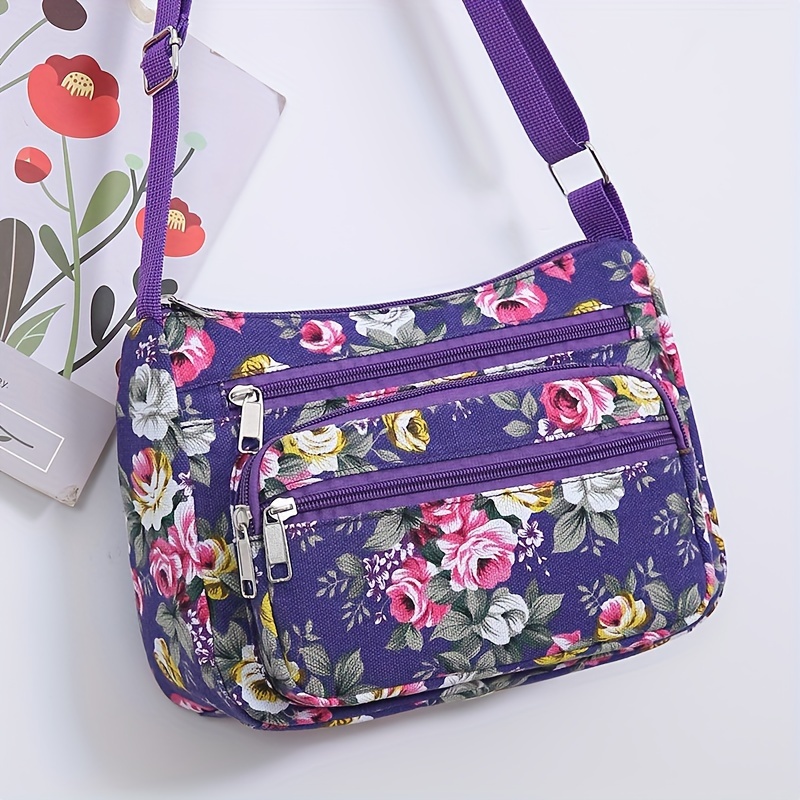 Stylish Floral Crossbody Bag,  - Accordion Wallet Zip のレビューと価格