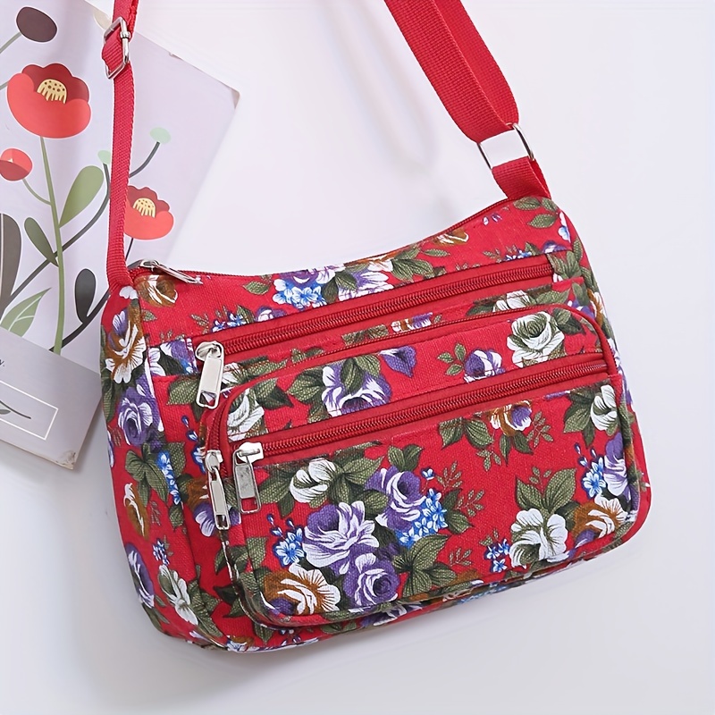 Stylish Floral Crossbody Bag,  - Accordion Wallet Zip のレビューと価格
