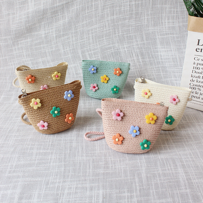 Children's Straw Crossbody Bag - Accordion Wallet Zip のレビューと価格