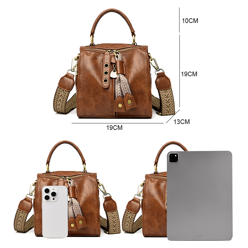Cow Leather Women Messenger Ba - Key Holder Leather Pouch のレビューと価格