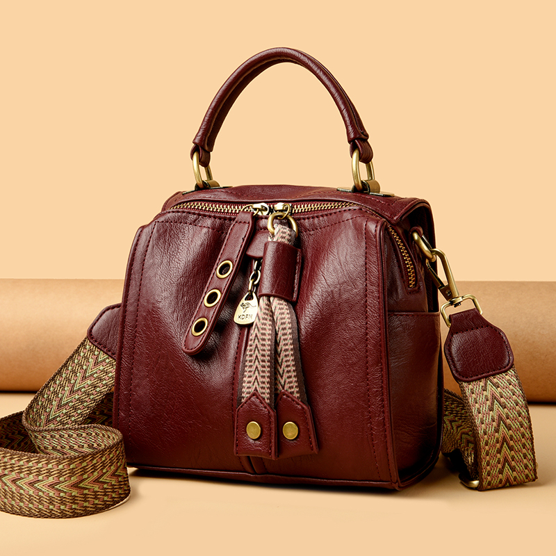 Cow Leather Women Messenger Ba - Key Holder Leather Pouch のレビューと価格