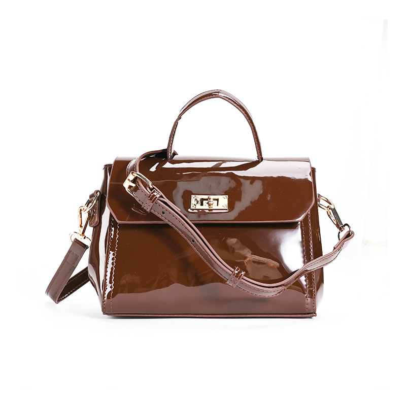 Vintage Glossy Women's Shoulde - Top Handle Patent Bag のレビューと価格