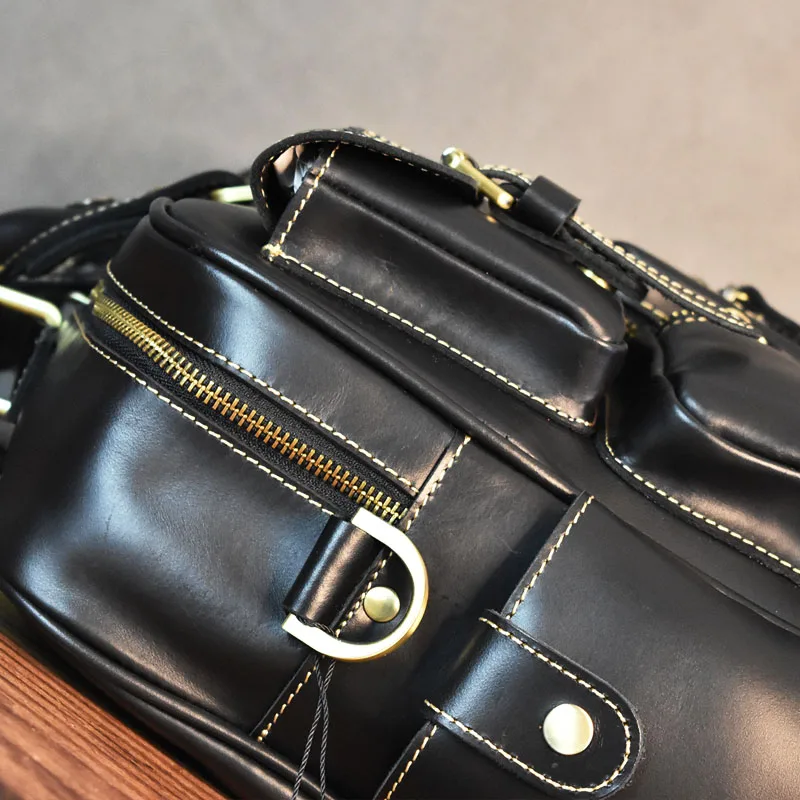 Vintage Men's Black Shoulder B - Luxury Bags For Laptop のレビューと価格