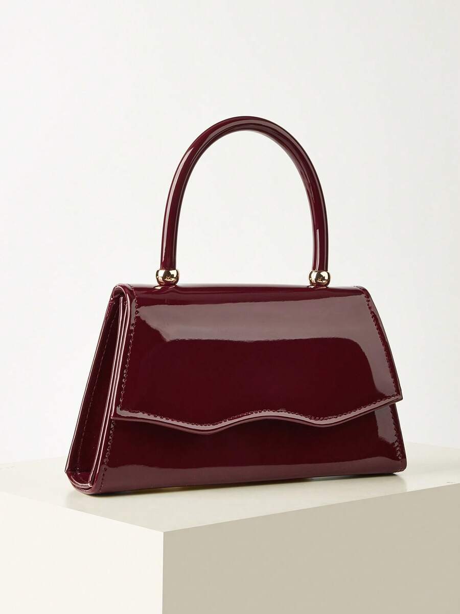 Shiny Patent Leather Evening H - Top Handle Patent Bag のレビューと価格