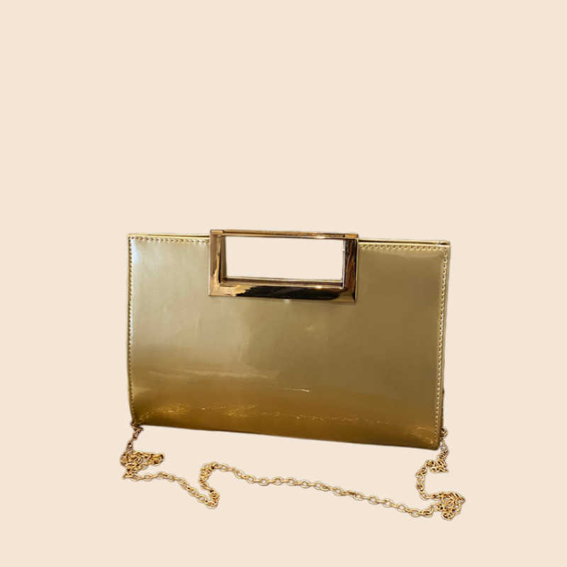 Gold Patent Leather Clutch Pur - Top Handle Patent Bag のレビューと価格