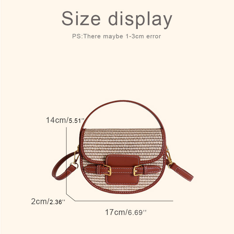 England Style Mini Straw Saddl - Luxury Bags For Women のレビューと価格
