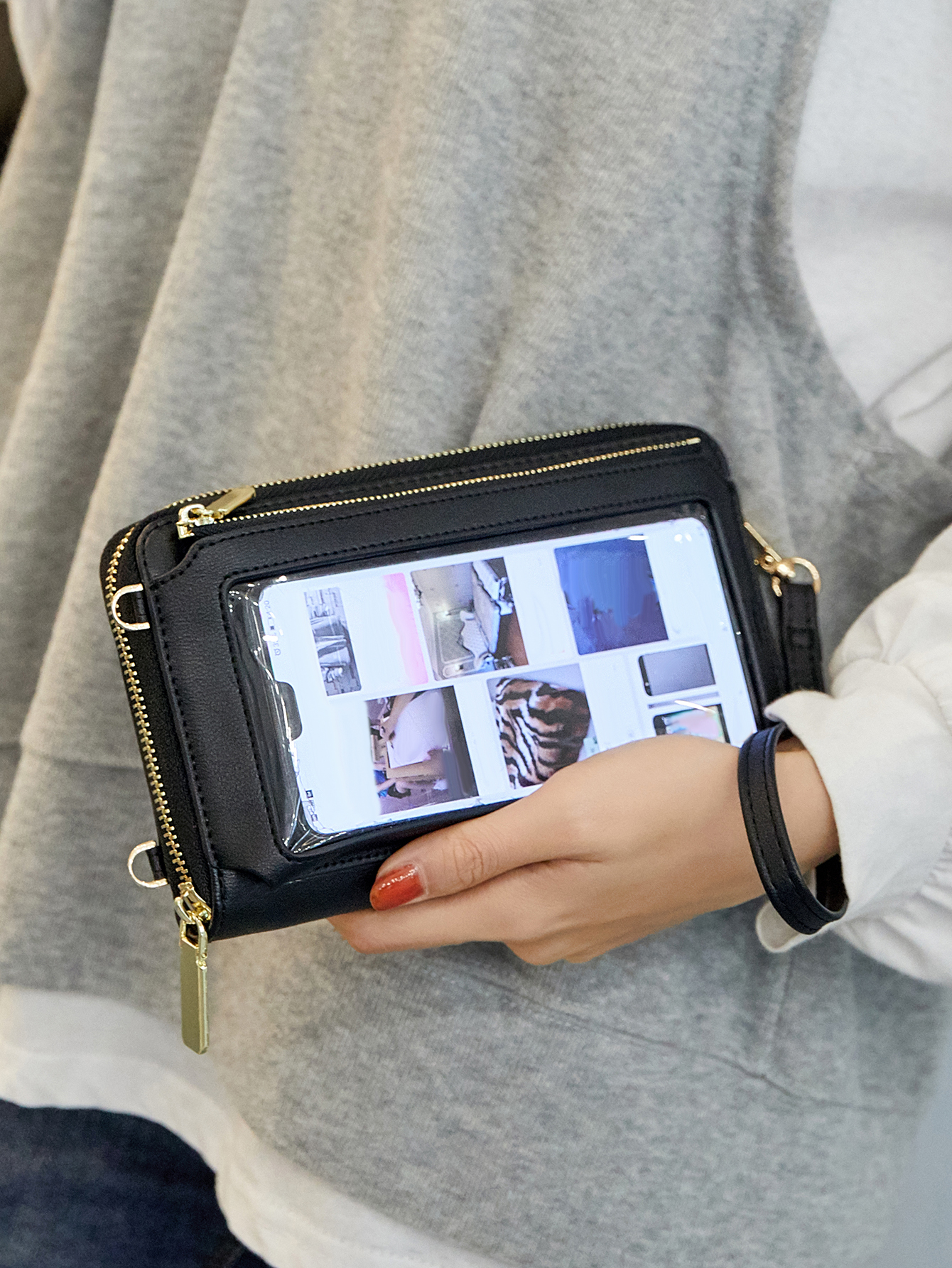 RFID Blocking Touch Screen Mob - Accordion Wallet Zip のレビューと価格