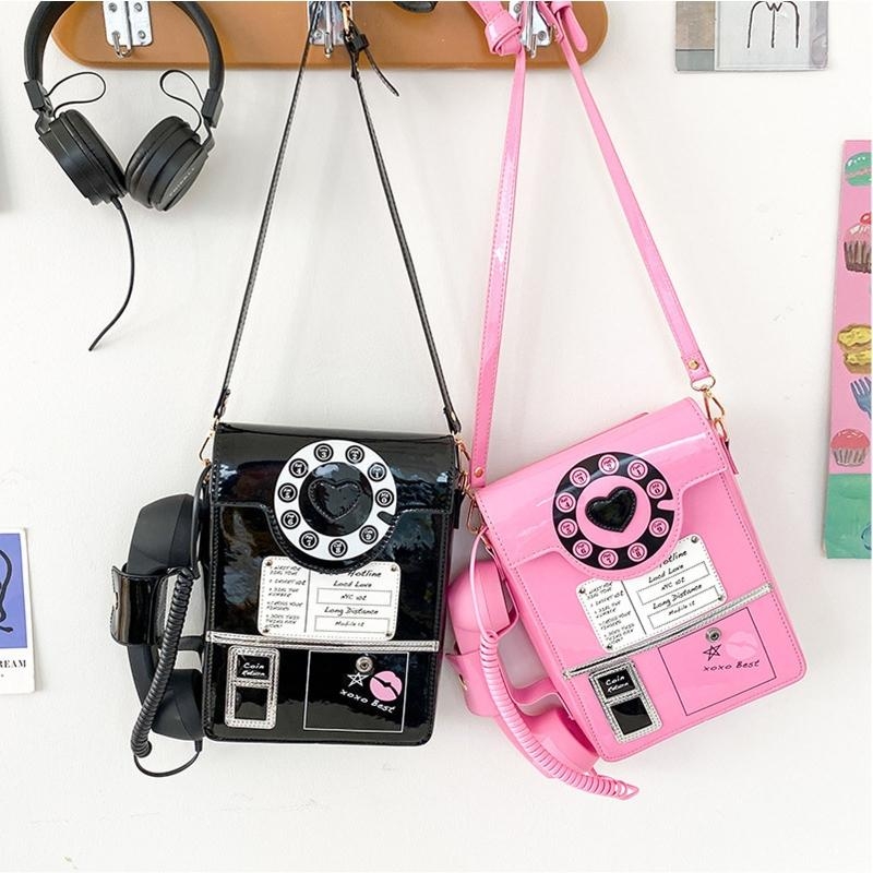 G5AE Women Telephone Shaped Ha - Top Handle Patent Bag のレビューと価格