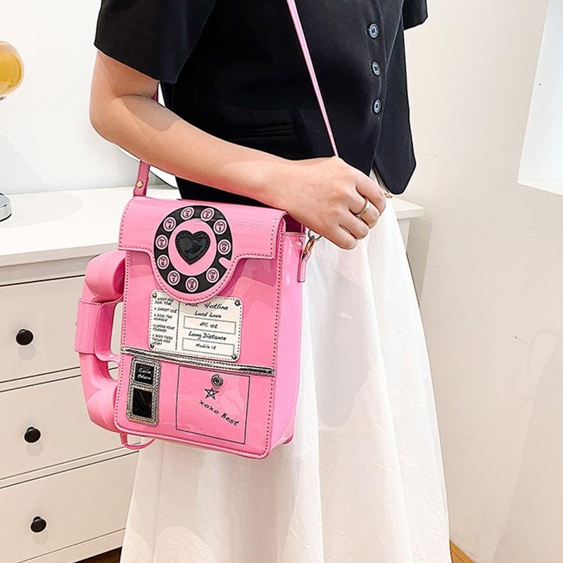 G5AE Women Telephone Shaped Ha - Top Handle Patent Bag のレビューと価格