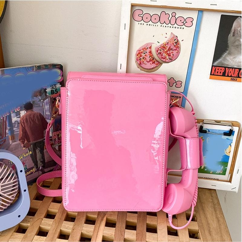 G5AE Women Telephone Shaped Ha - Top Handle Patent Bag のレビューと価格