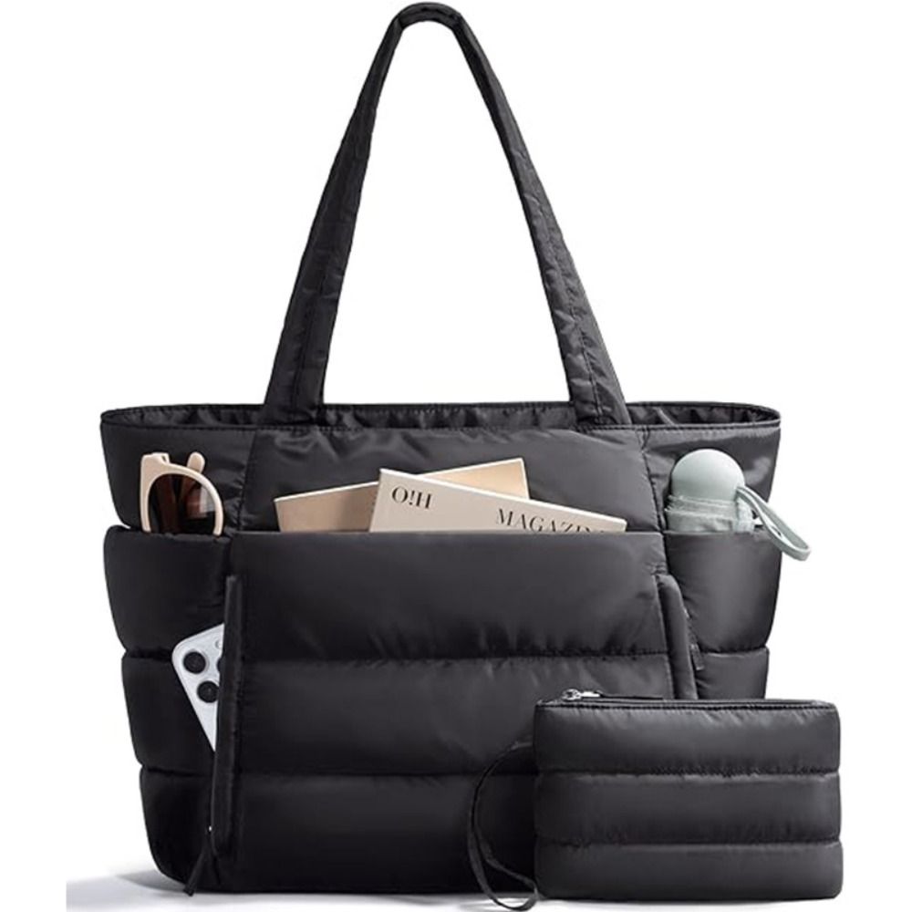 Large Capacity Puffer Tote Bag - Accordion Wallet Zip のレビューと価格
