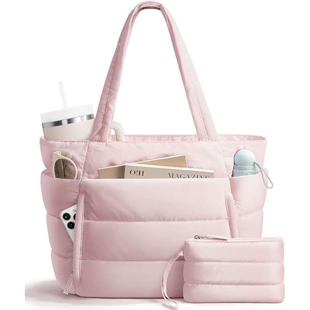 Large Capacity Puffer Tote Bag - Accordion Wallet Zip のレビューと価格