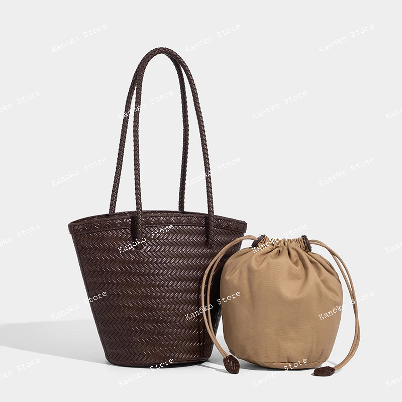 weave drawstring bucket undera - Luxury Bags For Women のレビューと価格