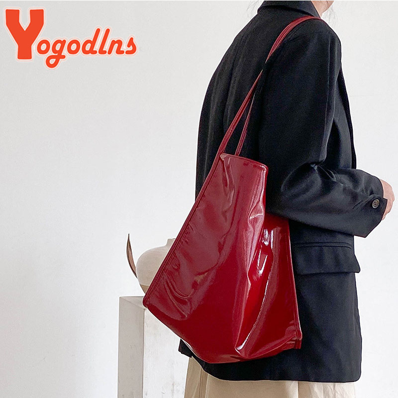 Yogodlns Luxury Patent Leather - Top Handle Patent Bag のレビューと価格