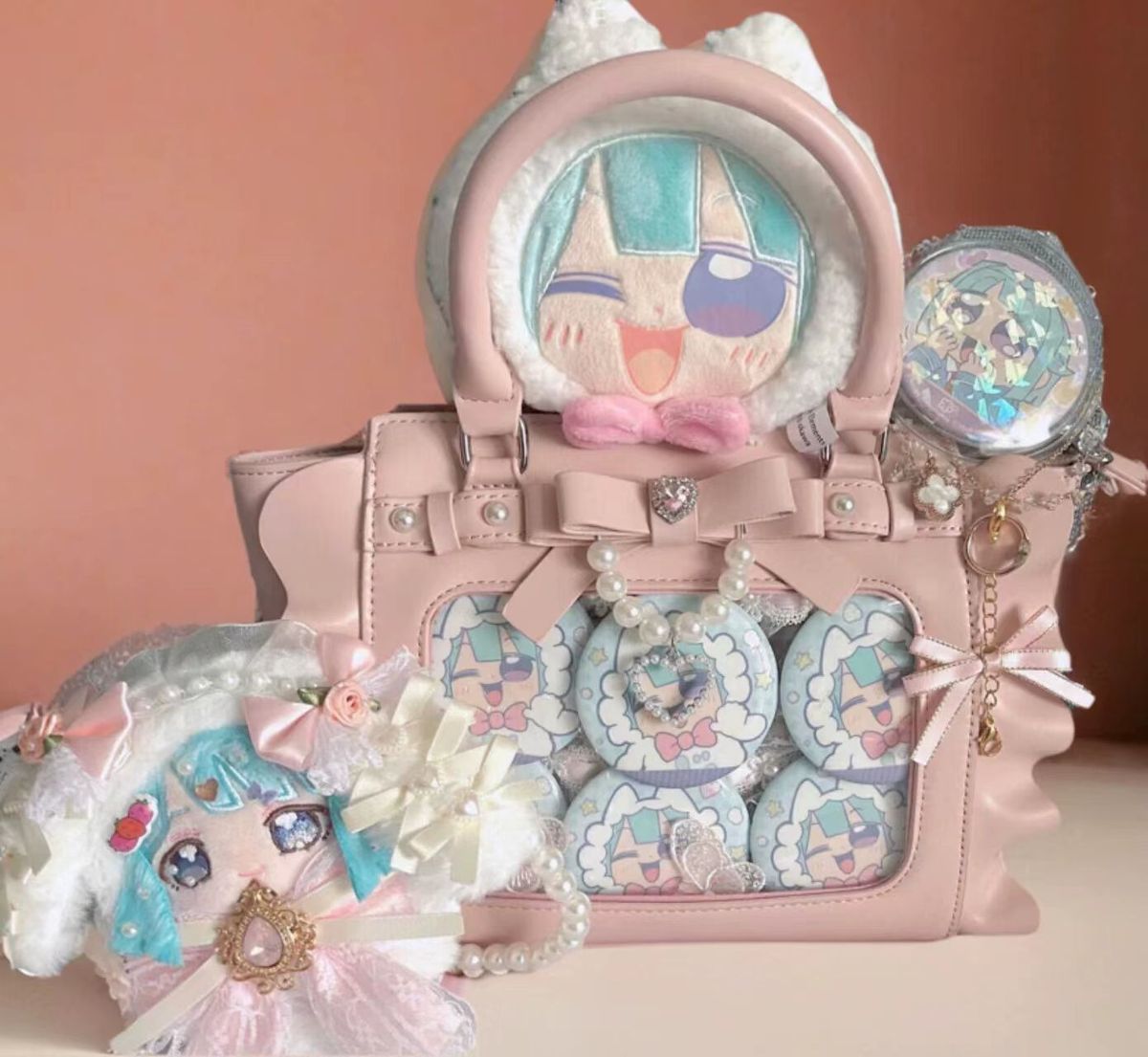 Harajuku Square Pink Ita Bag W - Accordion Wallet Zip のレビューと価格