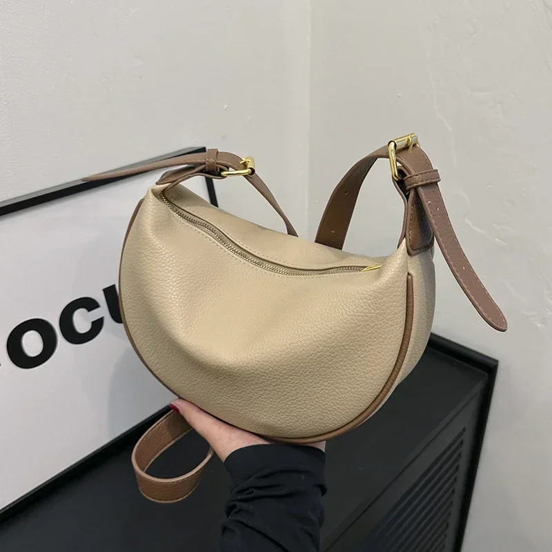 Fashion Solid PU Hobos Shoulde - Luxury Bags On Sales のレビューと価格